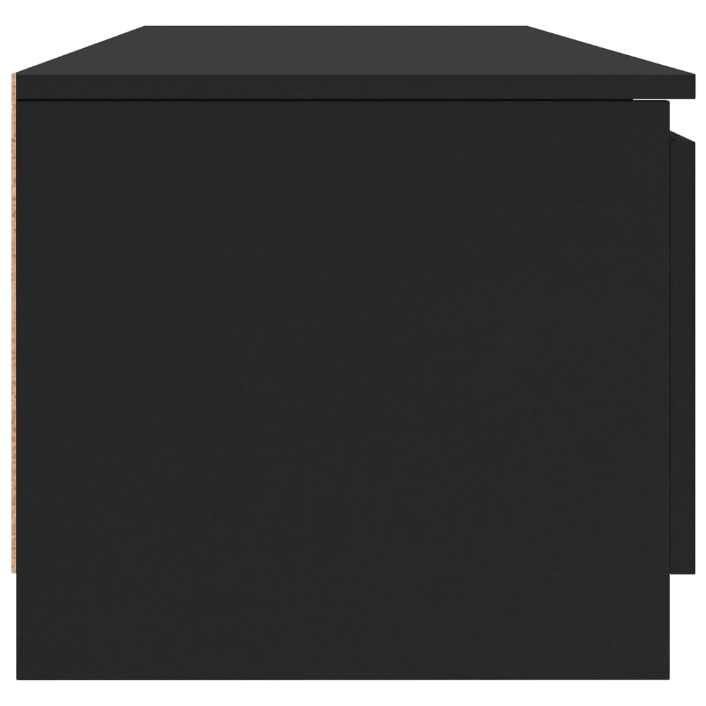 vidaXL خزانة تلفزيون أسود 140×40×35.5 سم خشب حبيبي