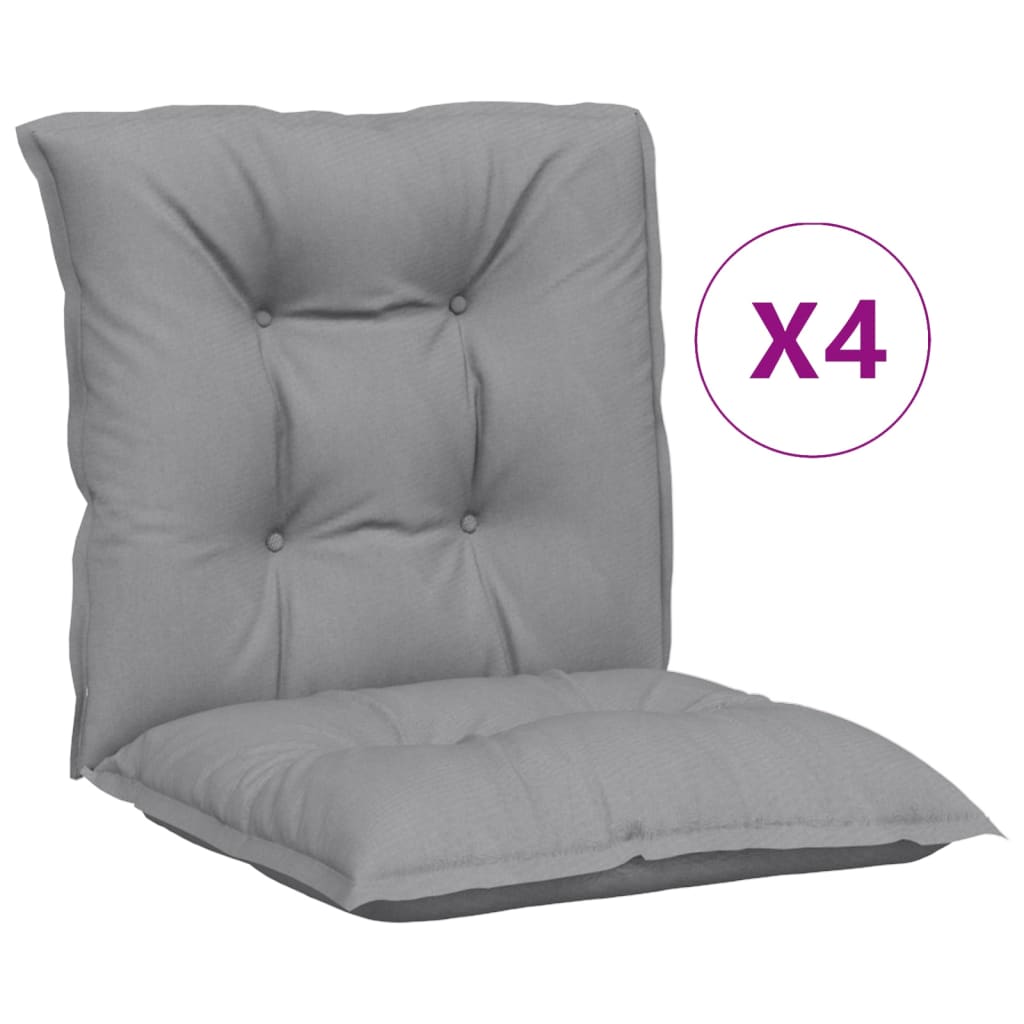 vidaXL وسائد كرسي حديقة 4 ق رمادي 100×50×7 سم