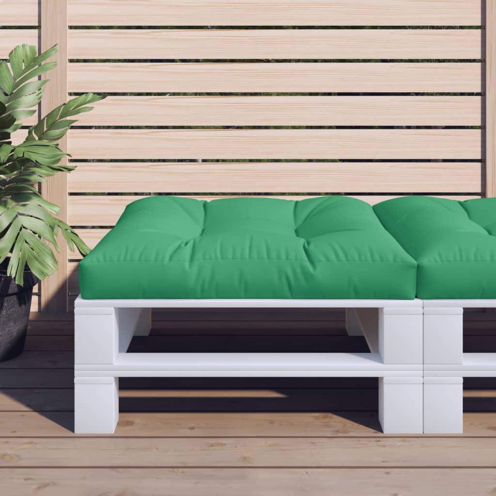 vidaXL وسادة أريكة طبلية أخضر 80×80×10 سم