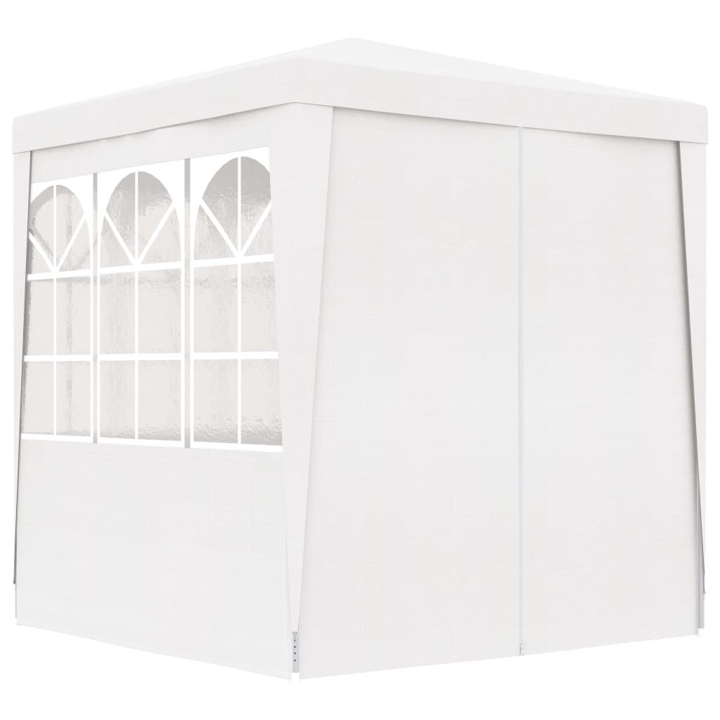 vidaXL خيمة حفلات احترافية بجدران جانبية 2×2 م أبيض 90 جم/م²