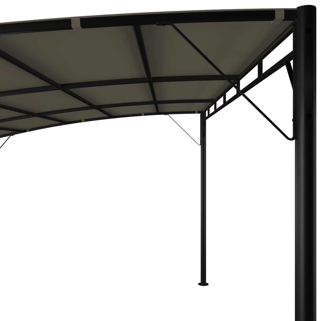 vidaXL مظلة حديقة شمسية 4×3×2.55 م رمادي بني