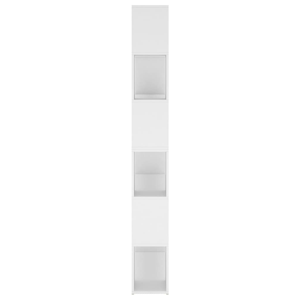 vidaXL مقسم غرفة خزانة كتب أبيض 100×24×188 سم