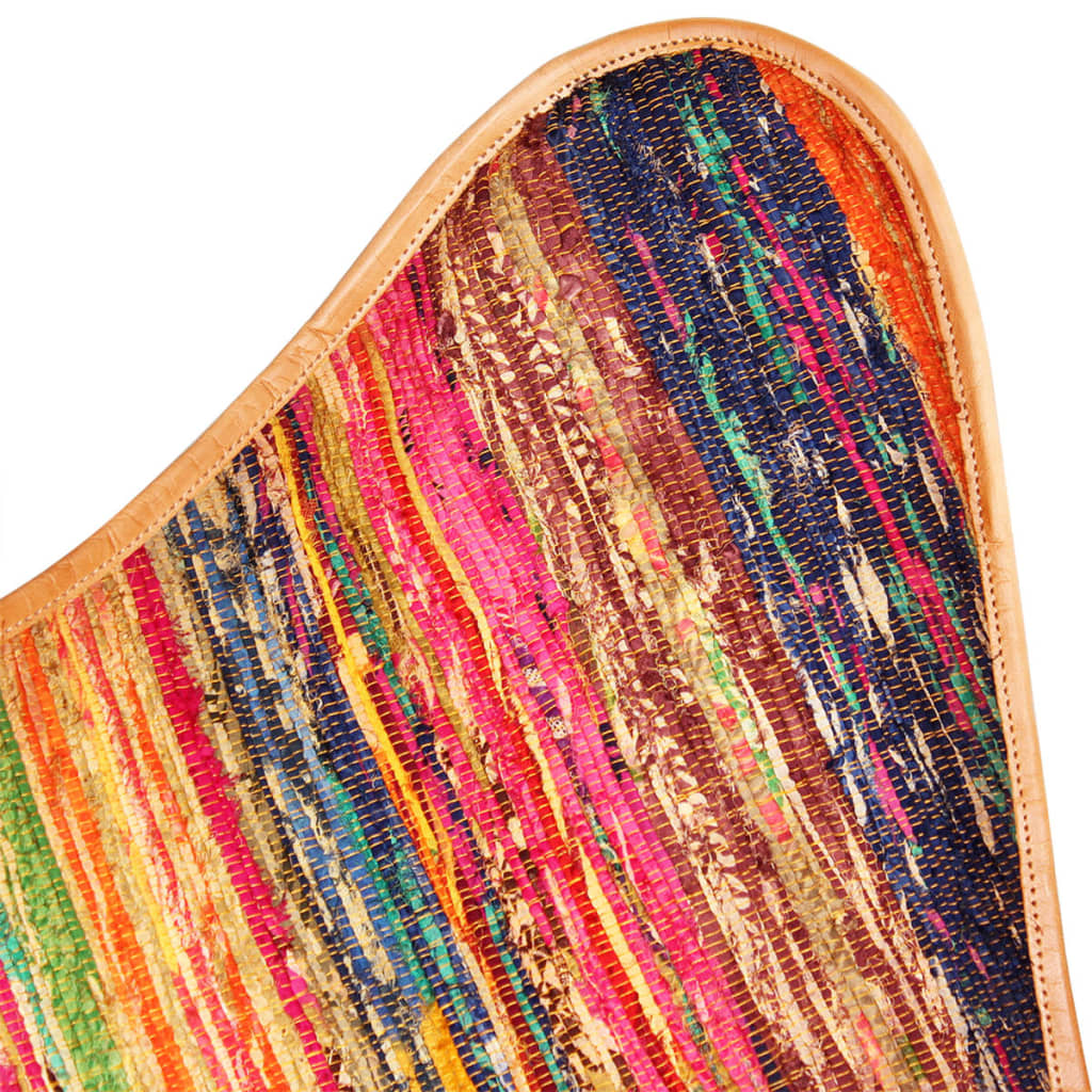 vidaXL كرسي فراشة متعدد الألوان قماش تشيندي