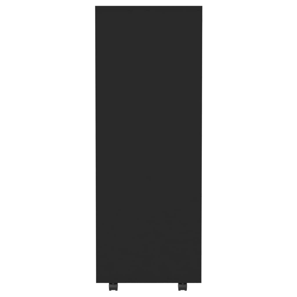 vidaXL دولاب ملابس أسود 80×40×110 سم خشب صناعي