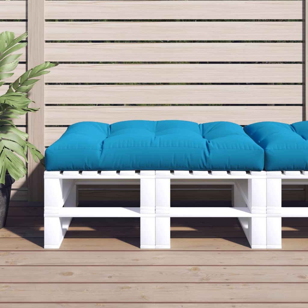 vidaXL وسادة أريكة طبليات أزرق 120×80×10 سم