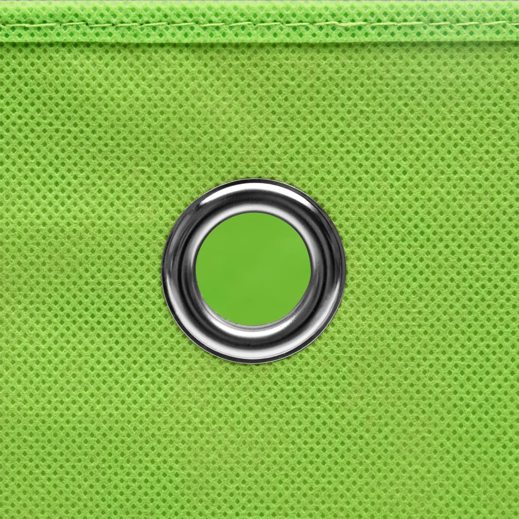 vidaXL صناديق تخزين 10 ق أخضر 32×32×32 سم قماش