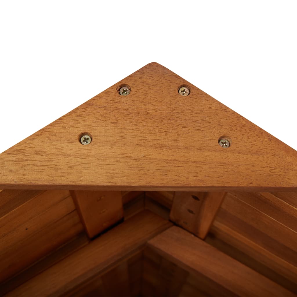 vidaXL طاولة بار خارجية مع سقف 122×106×217 سم خشب أكاسيا صلب