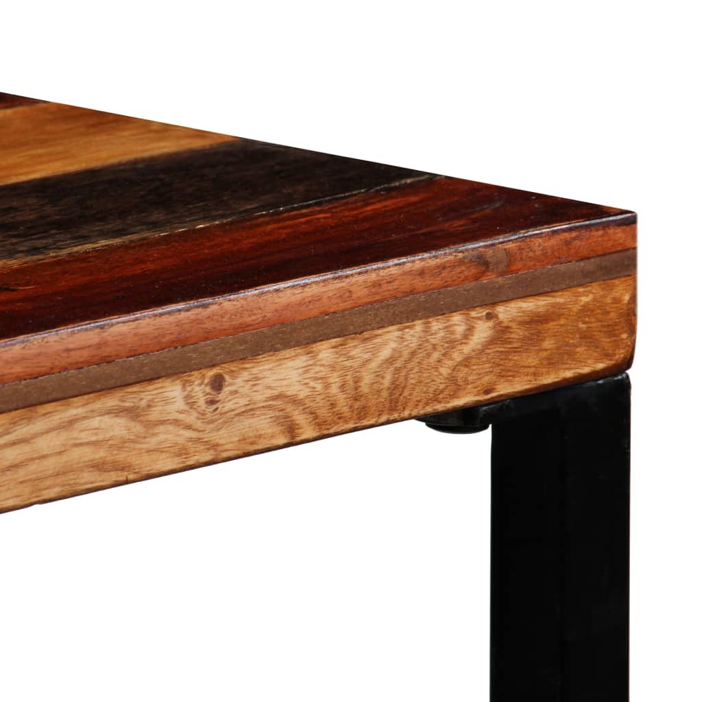 vidaXL طاولة بار خشب صلب مستصلح 70×70×106 سم