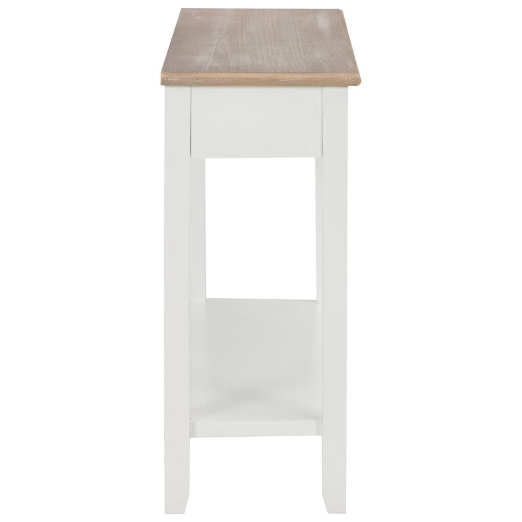 vidaXL طاولة كونسول أبيض 80x35x110 سم خشب