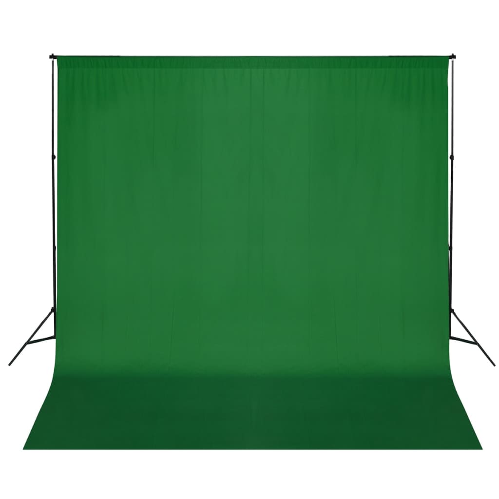 vidaXL نظام دعم خلفية التصوير 600×300 سم أخضر