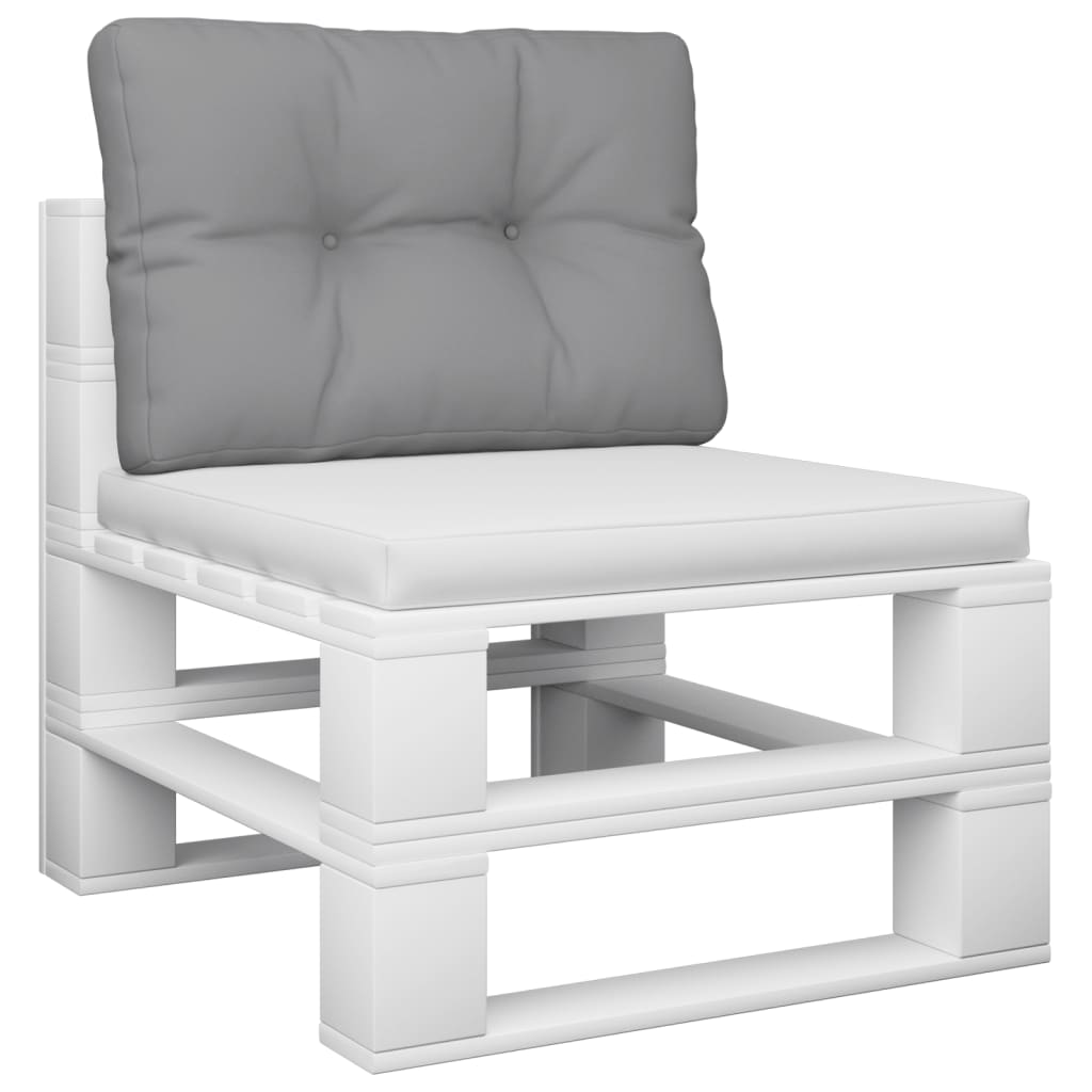 vidaXL وسادة أريكة طبلية رمادي 50×40×10 سم