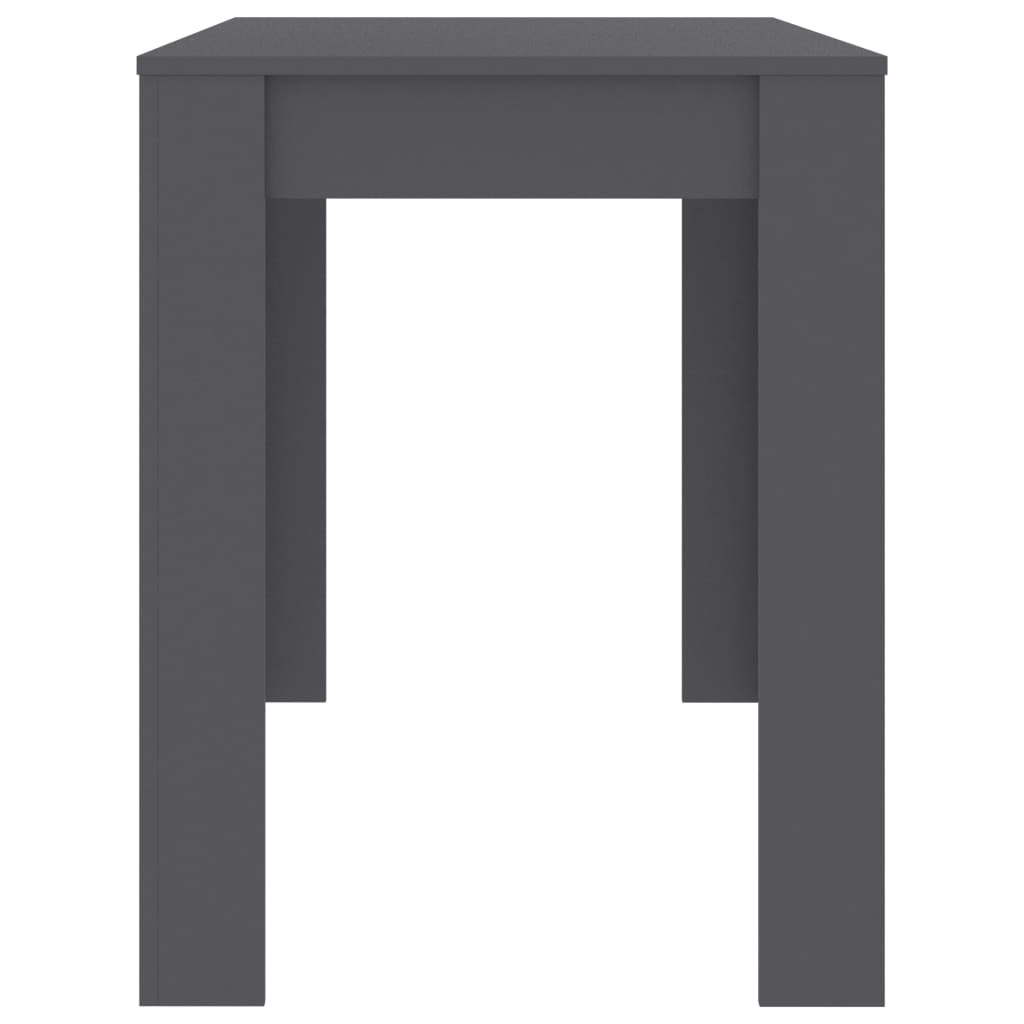 vidaXL طاولة سفرة رمادي 120×60×76 سم خشب مضغوط
