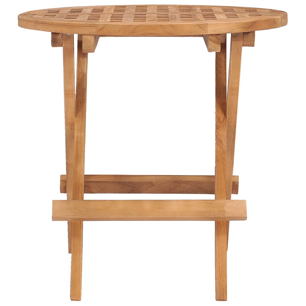 vidaXL طاولة حديقة قابلة للطي 50×50×50 سم خشب ساج صلب