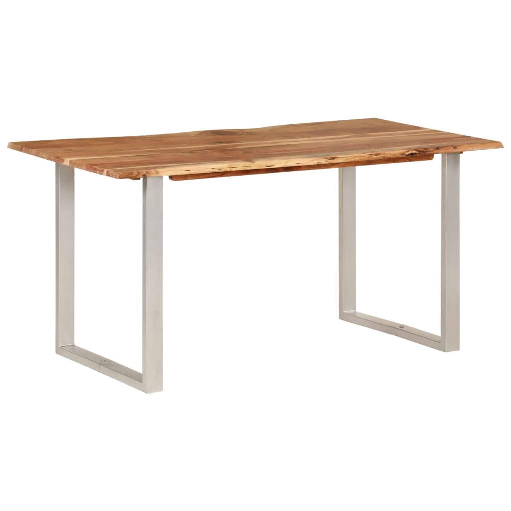 vidaXL طاولة طعام 160×80×76 سم خشب أكاسيا صلب