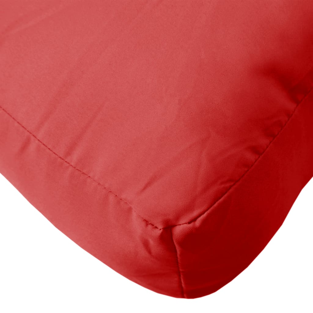 vidaXL وسادة أريكة طبليات أحمر 60×60×10 سم