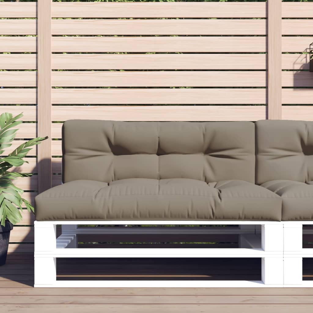 vidaXL وسادة أريكة باليت رمادي بني 120×40×10 سم
