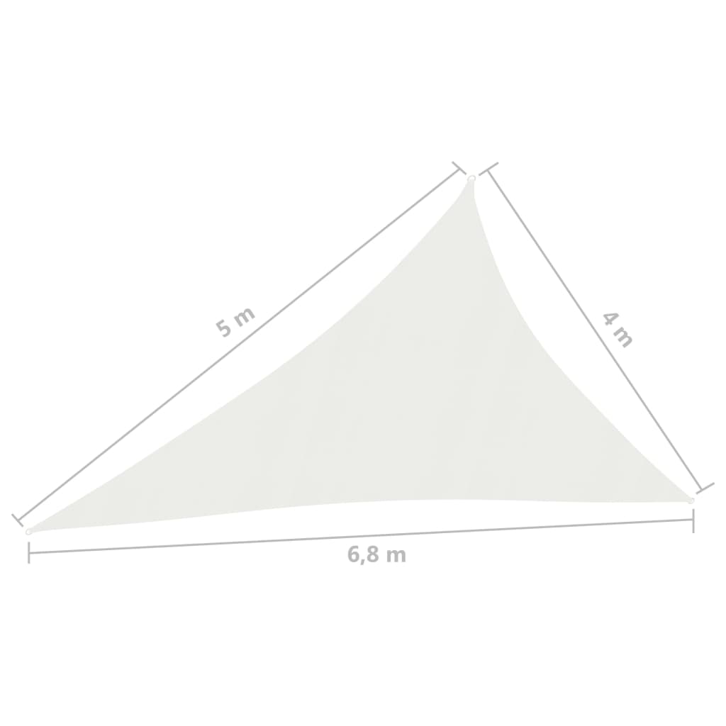 vidaXL مظلة شراعية 160 جم/م² أبيض 4×5×6.8 م HDPE