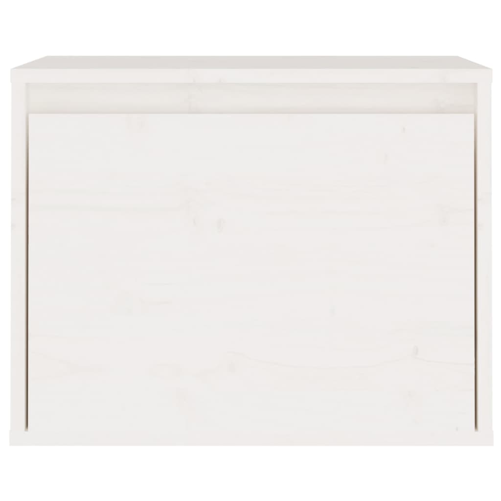 vidaXL خزانات حائط لون أبيض 35x30x45 سم خشب صنوبر صلب