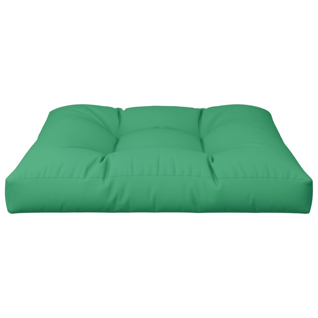 vidaXL وسادة أريكة طبلية أخضر 80×80×10 سم