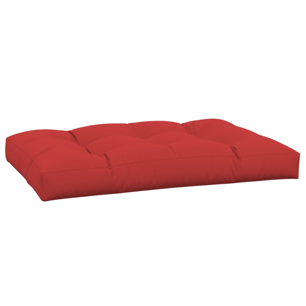 vidaXL وسادة أريكة طبليات أحمر 120×80×10 سم
