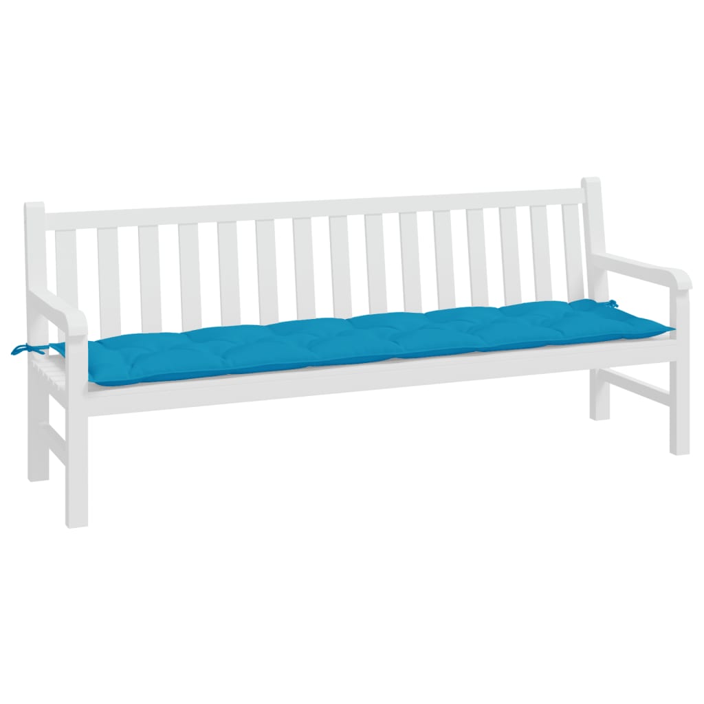 vidaXL وسادة مقعد حديقة أزرق فاتح 200×50×7 سم قماش
