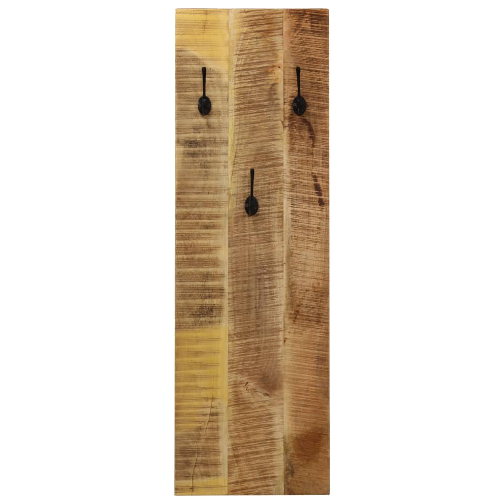 vidaXL حامل معاطف معلق على الحائط 2 ق خشب مانجو صلب 36×110×3 سم