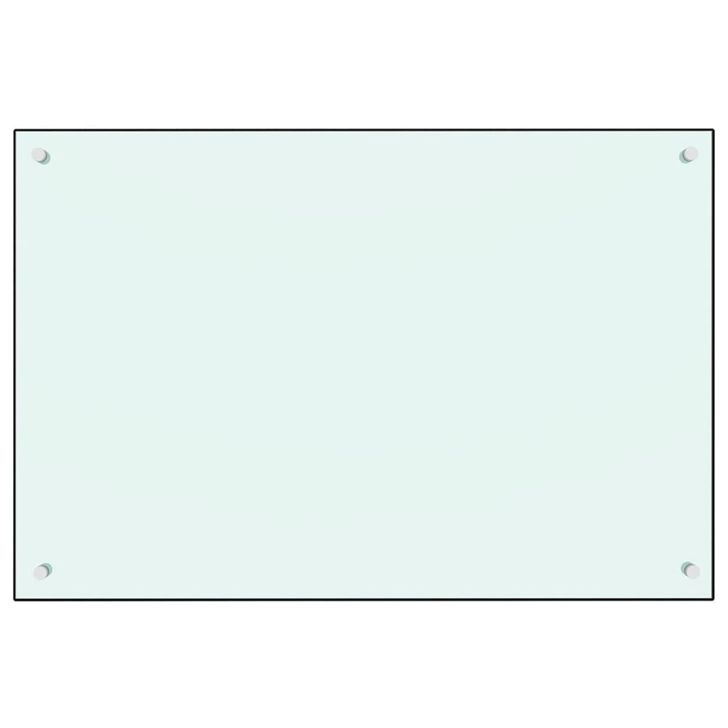 vidaXL زجاج مطبخ أبيض 60x90 سم من الزجاج المقوى vidaXL