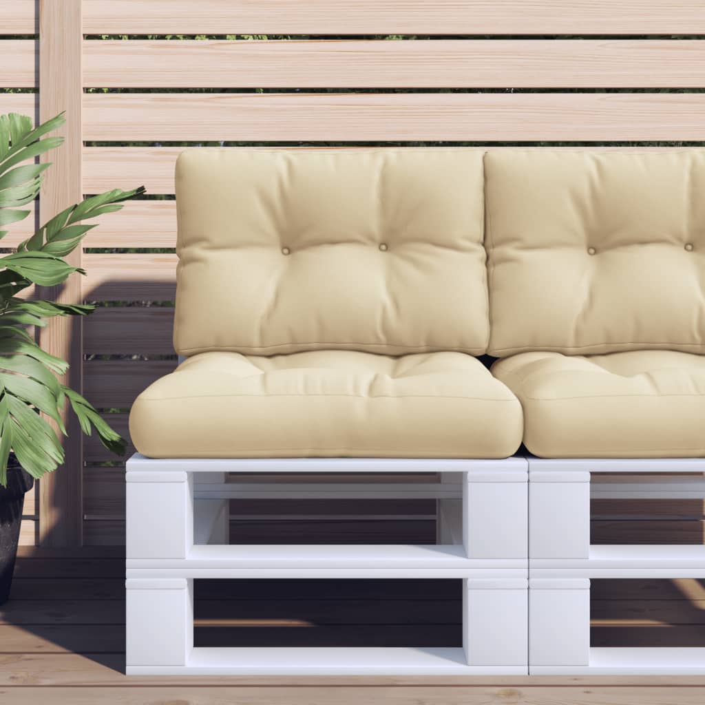vidaXL وسادة أريكة طبليات بيج 60×40×10 سم