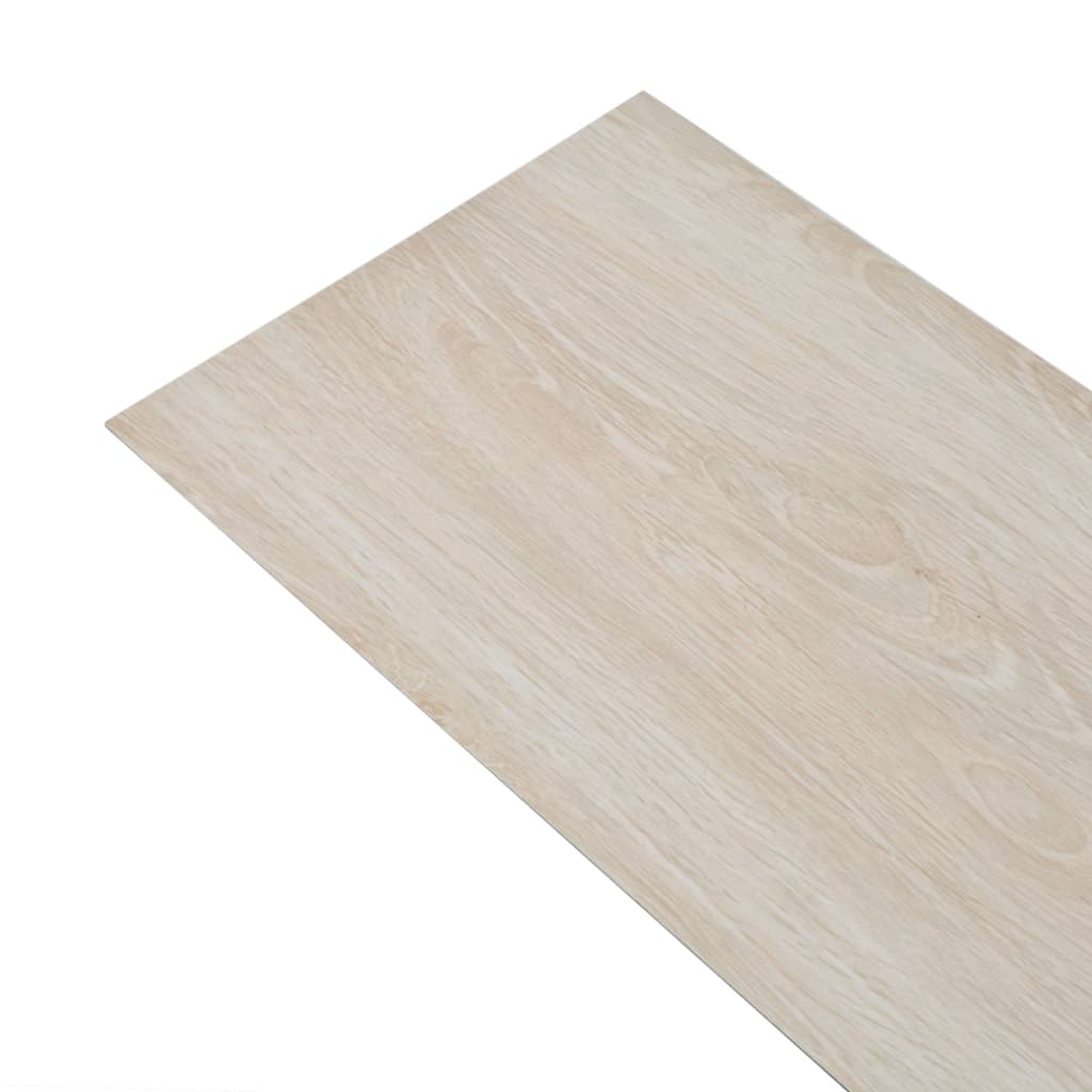 vidaXL ألواح أرضيات PVC بلوط 4.46 م² 3 ملم أبيض كلاسيكي