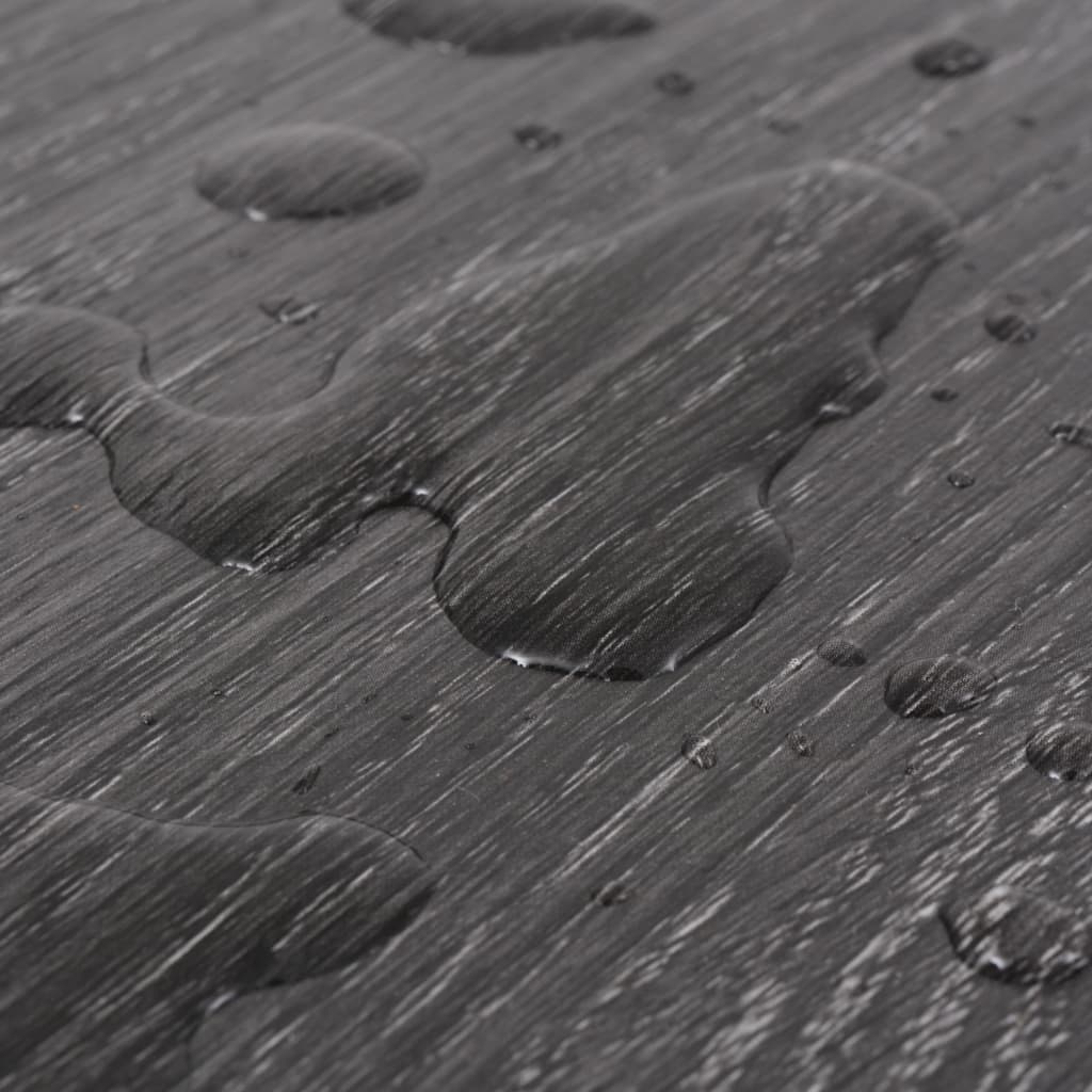vidaXL لوح الأرضيات ذاتي اللصق PVC أسود وأبيض 5.02 مترمربع 2 مم