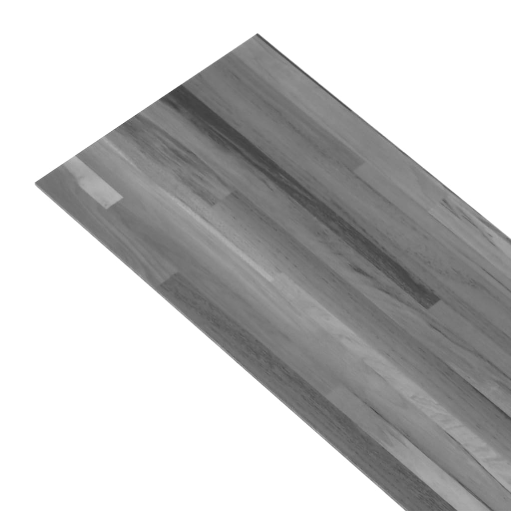 vidaXL ألواح أرضيات PVC ذاتية اللصق 4.46 م² 3 ملم رمادي مخطط