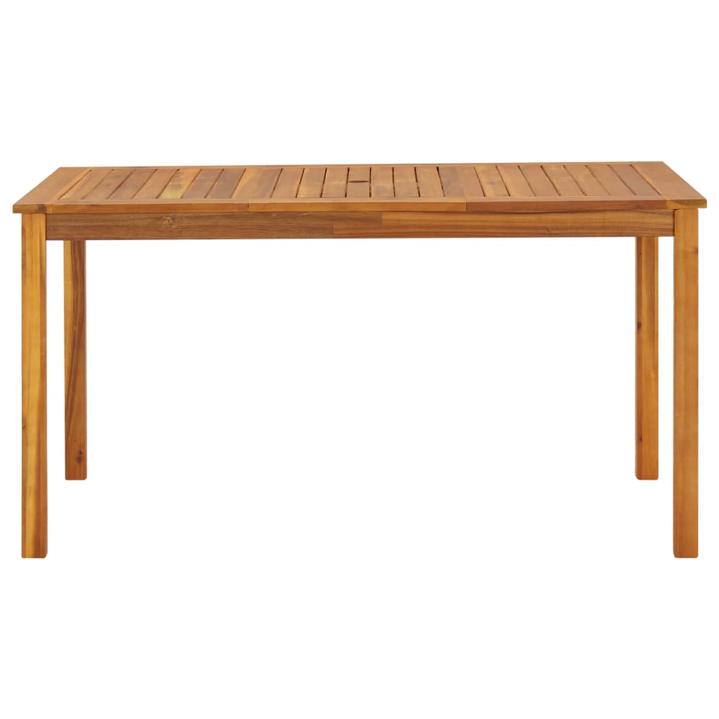 vidaXL طاولة حديقة 140×80×74 سم خشب أكاسيا صلب