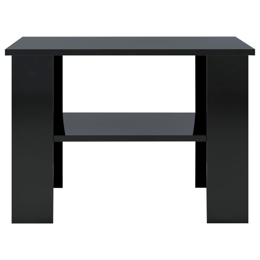 vidaXL 802028 vidaXL Coffee Table High Gloss Black 60x60x42 cm Chipboard (AU/US only)