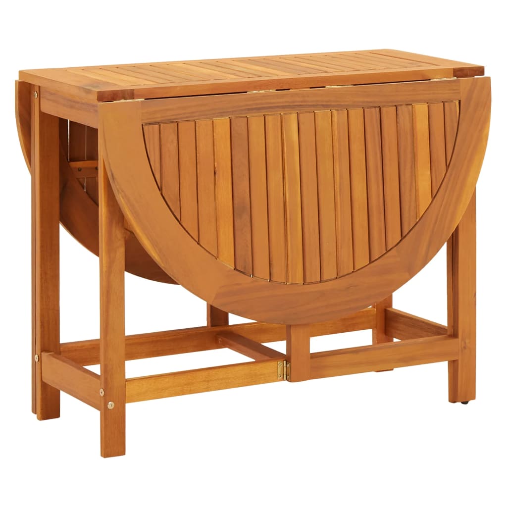 vidaXL طاولة حديقة 130×90×72 سم خشب أكاسيا صلب