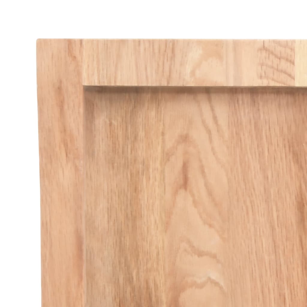 vidaXL سطح طاولة لون بني فاتح 120*50*(2-4) سم خشب صلب معالج وحواف خام