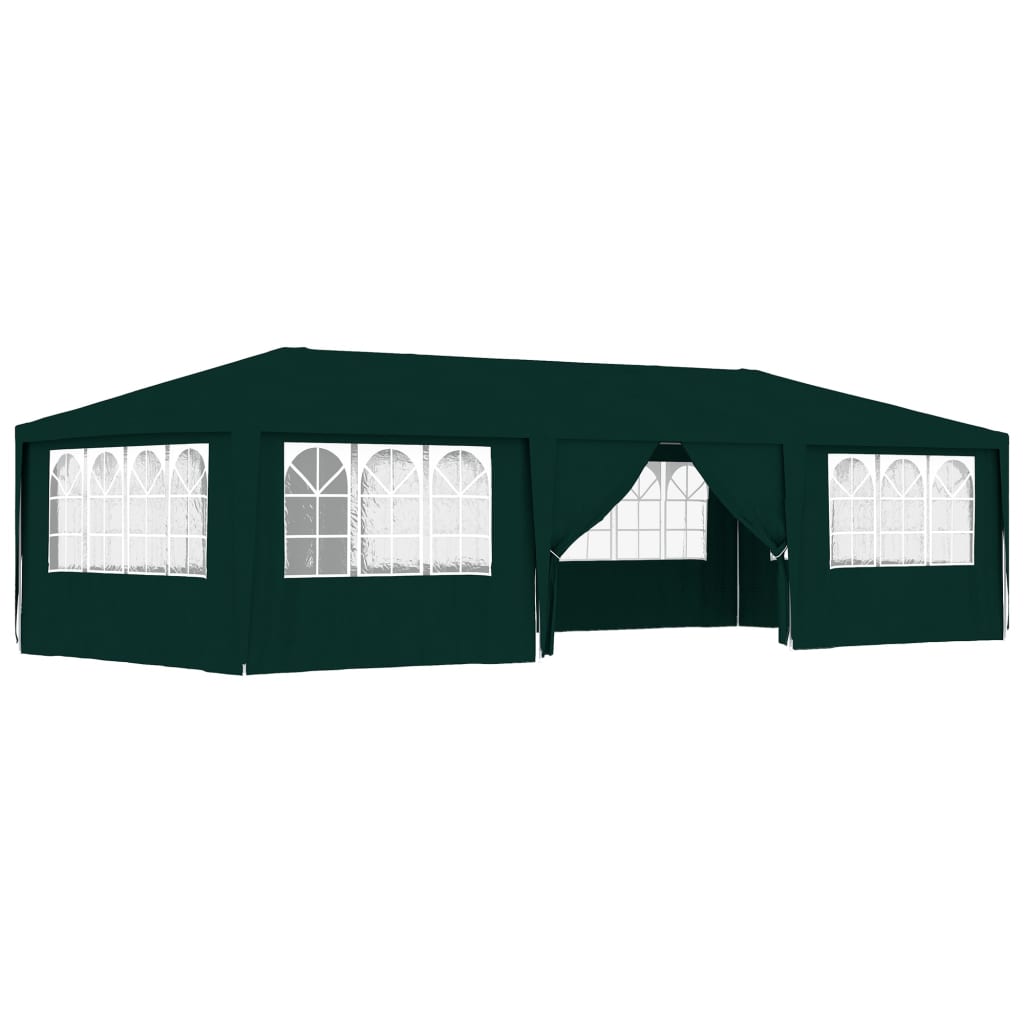 vidaXL خيمة حفلات احترافية بجدران جانبية 4×9 م أخضر 90 جم/م²