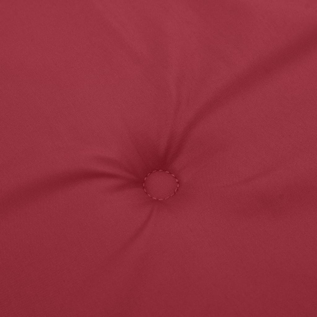 vidaXL وسادة مقعد حديقة أحمر خمري 180×50×3 سم قماش