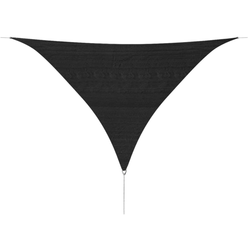 vidaXL مظلة شراعية HDPE مثلثة 3.6×3.6×3.6 م أنثراسيت