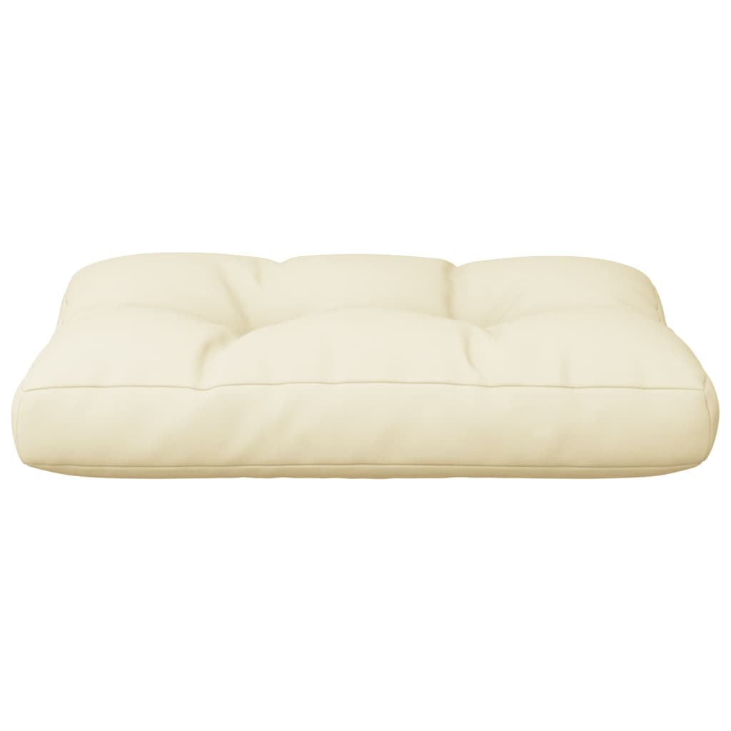 vidaXL وسادة أريكة طبلية كريمي 50×40×10 سم