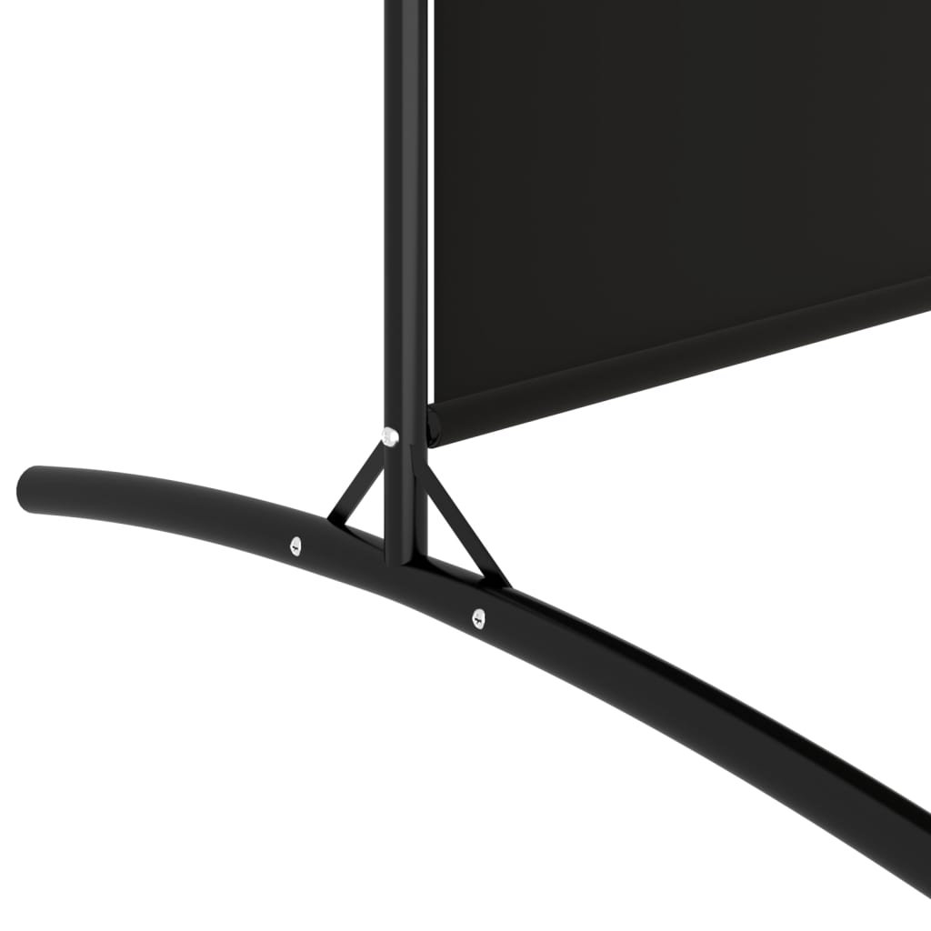 vidaXL مقسم غرفة 2-ألواح أسود 175×180 سم قماش