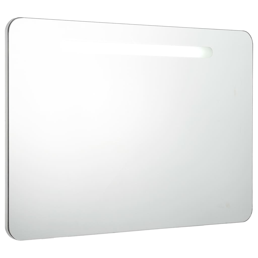 vidaXL خزانة حمام LED بمرآة 80×9.5×55 سم