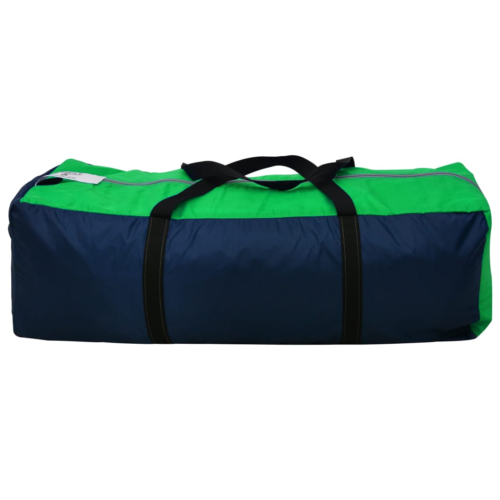 vidaXL Camping Tent Polyester 9 Persons Blue-green