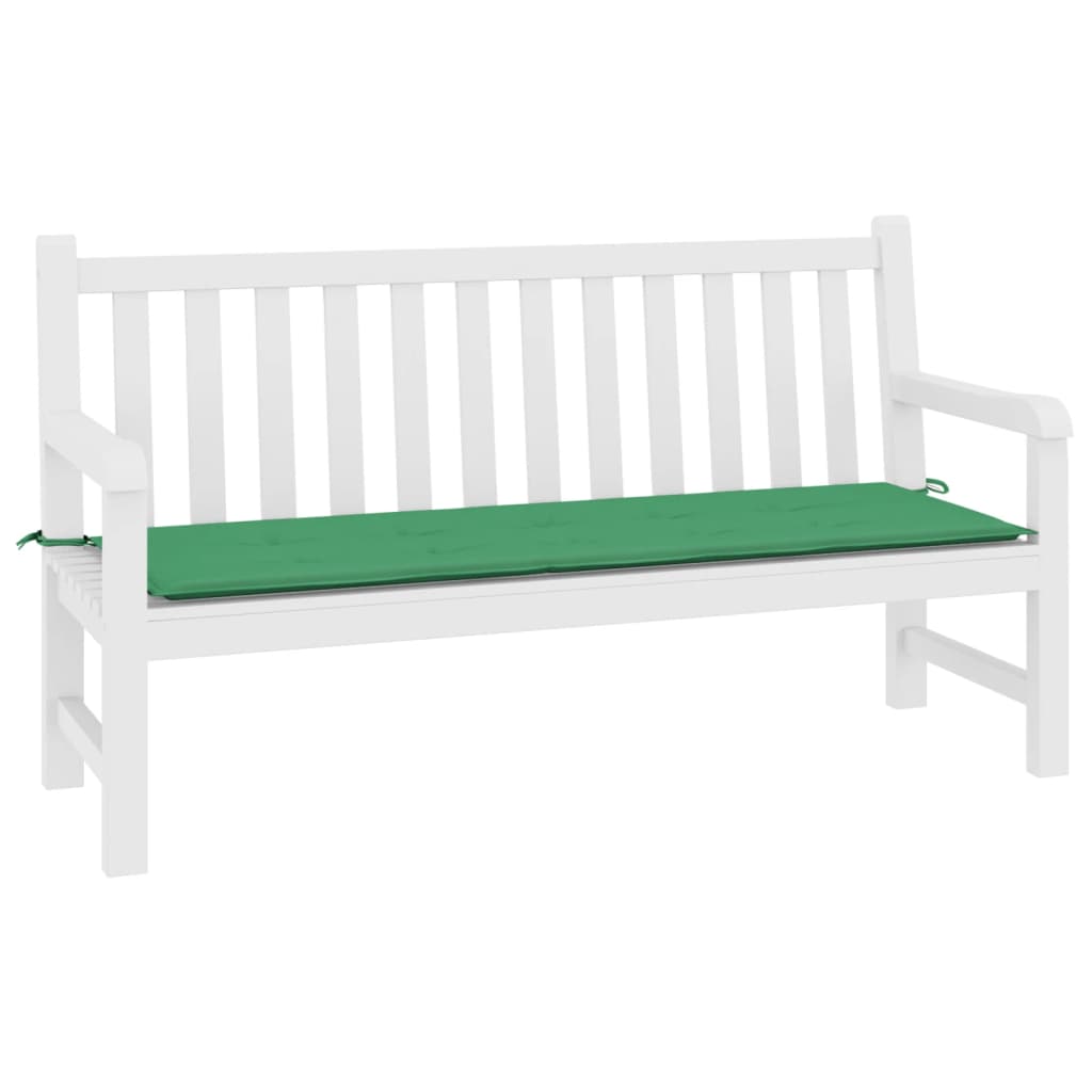 vidaXL وسادة أريكة حديقة لون أخضر 200×50×3 سم