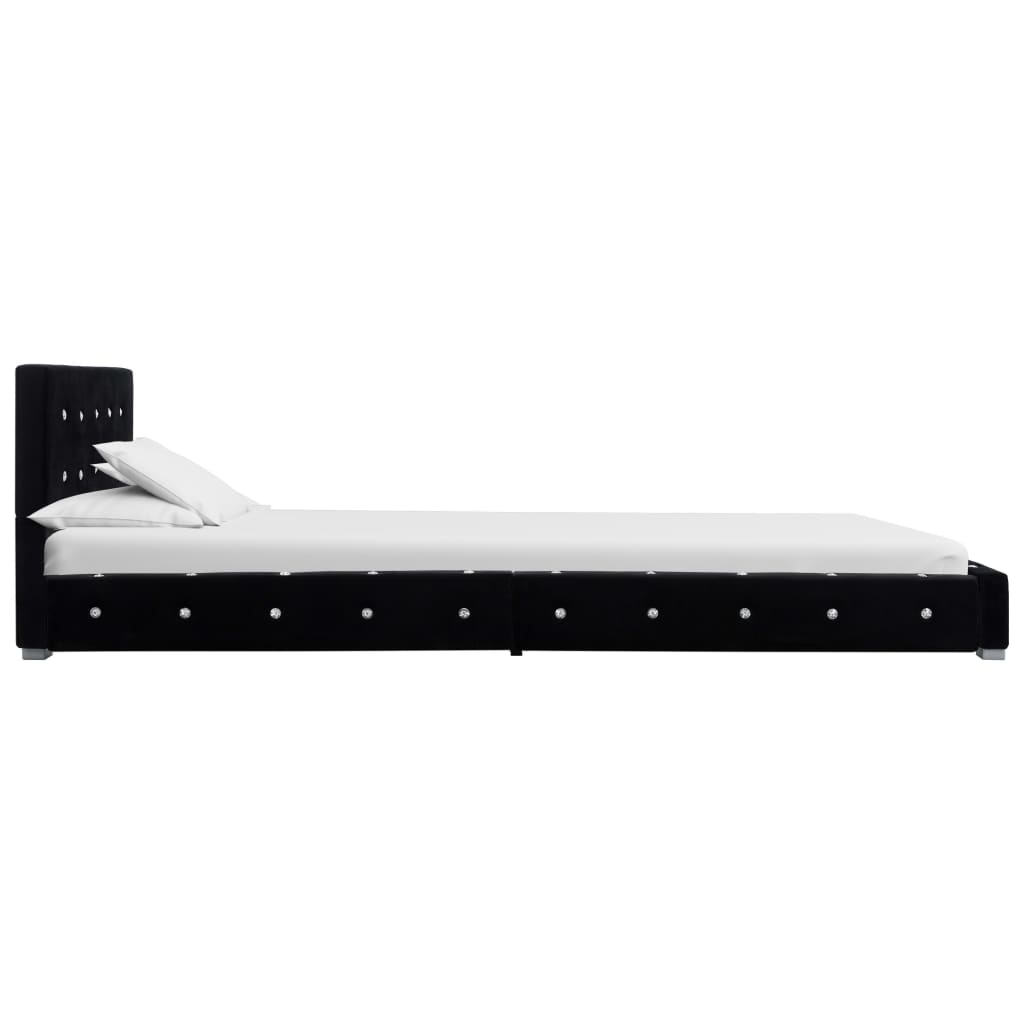 vidaXL إطار سرير أسود مخمل 90×200 سم