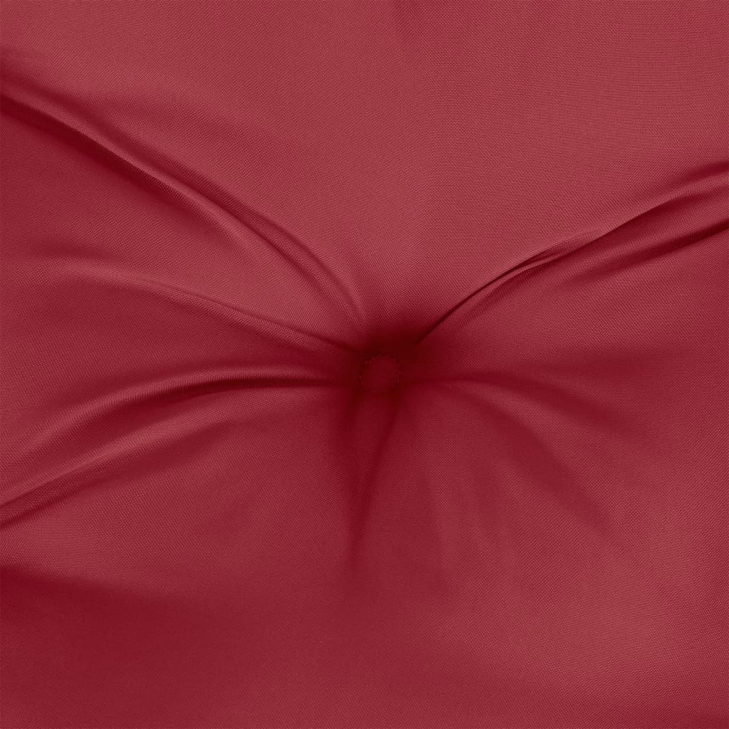 vidaXL وسادة مقعد حديقة أحمر خمري 200×50×7 سم قماش
