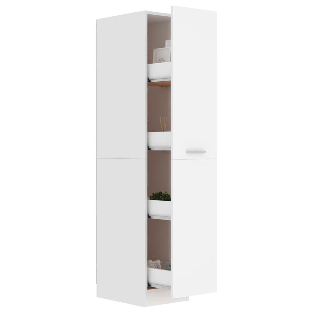 vidaXL خزانة صيدلي أبيض 30×42.5×150 سم خشب حبيبي