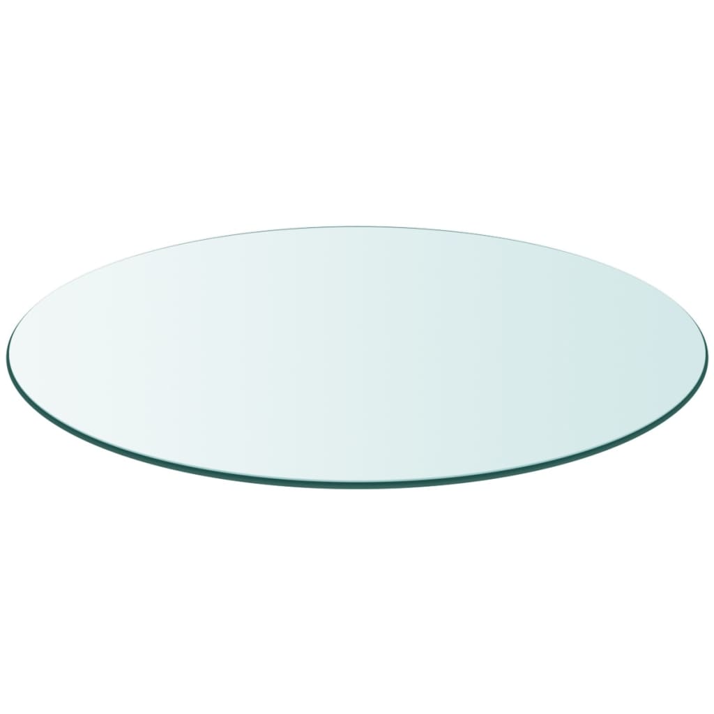 vidaXL سطح طاولة زجاج مقوى دائري 900 ملم