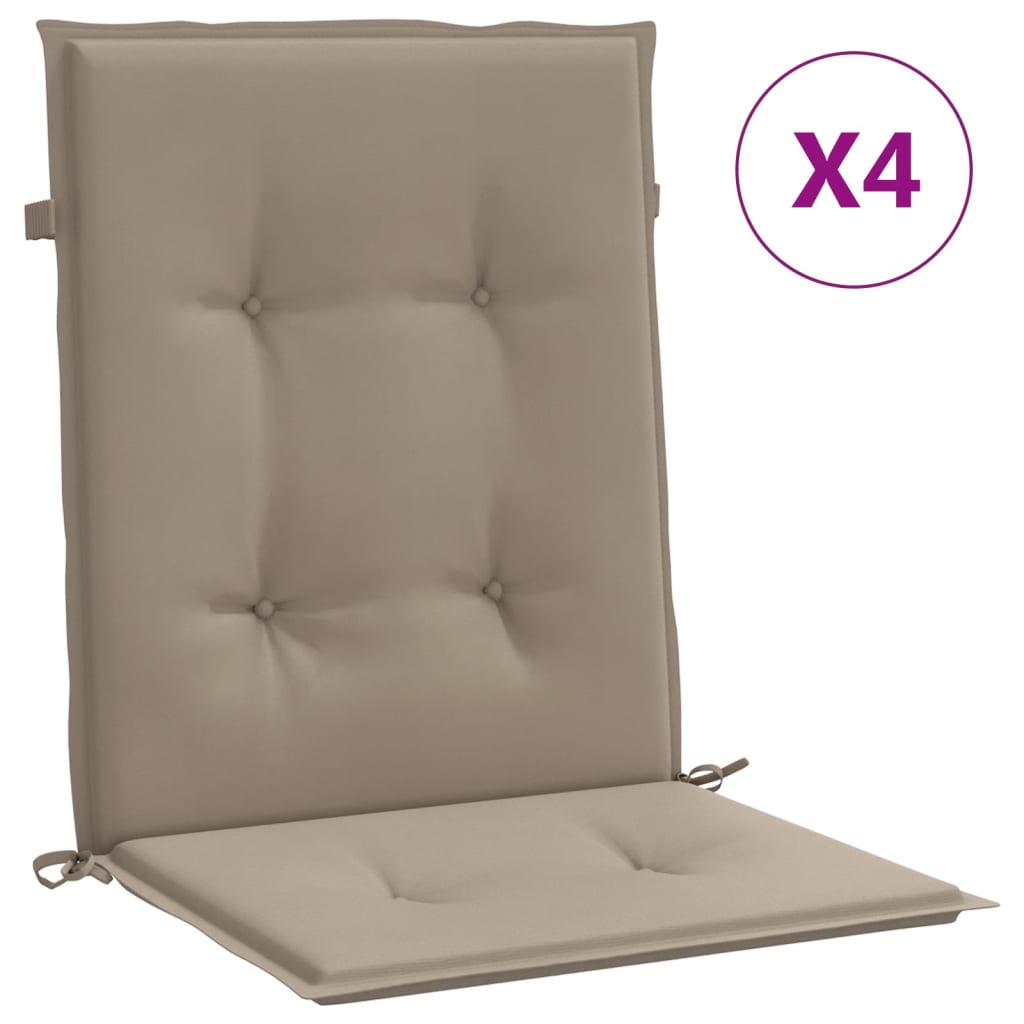 vidaXL وسائد كرسي حديقة 4 ق رمادي بني 100×50×3 سم