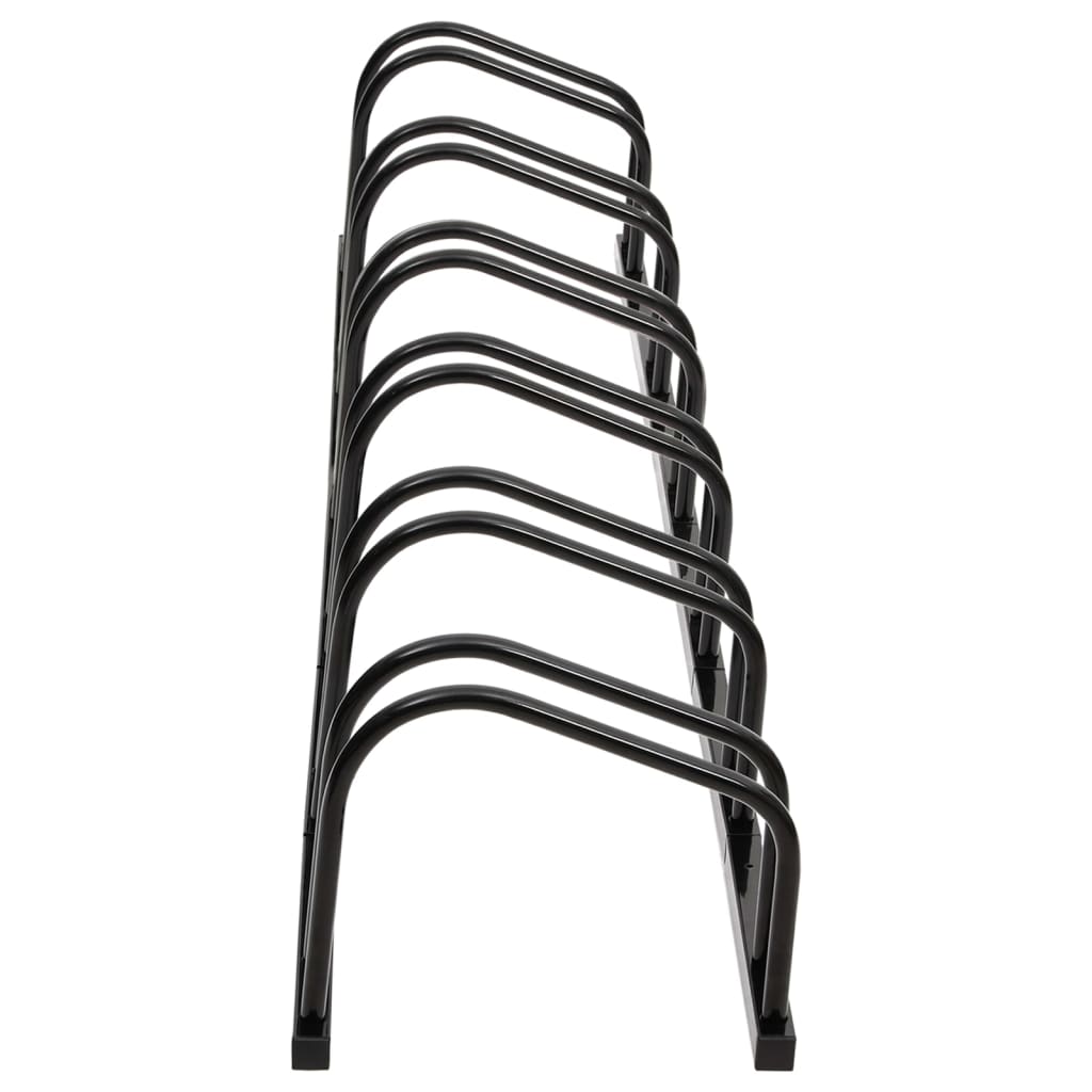 vidaXL حامل دراجات 6 دراجات فولاذ أسود