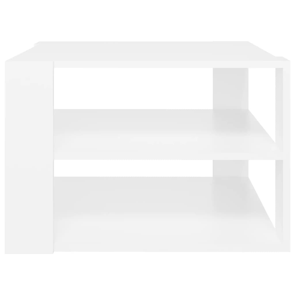 vidaXL طاولة قهوة أبيض 40x60x60 سم خشب صناعي